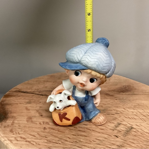 Vintage - Homco # 1439 - Porcelain Boy with Dog Figurine - Excellent - Picture 10 of 11